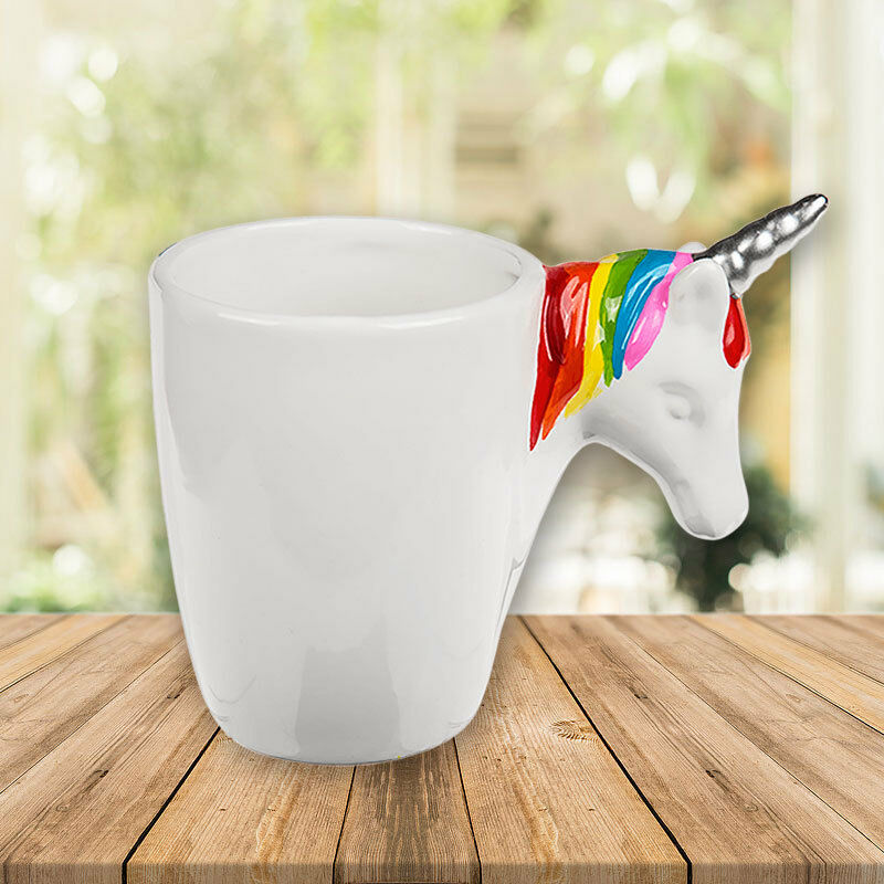 Mug Unicorn - Mug White Ceramic With Handle Of Headboard New
