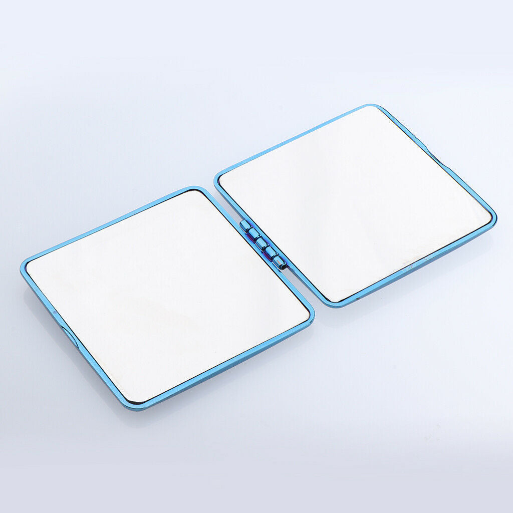 Round Lady Makeup Mirror Portable Compact Pocket Beauty Cosmetic Mirrors - Blue,