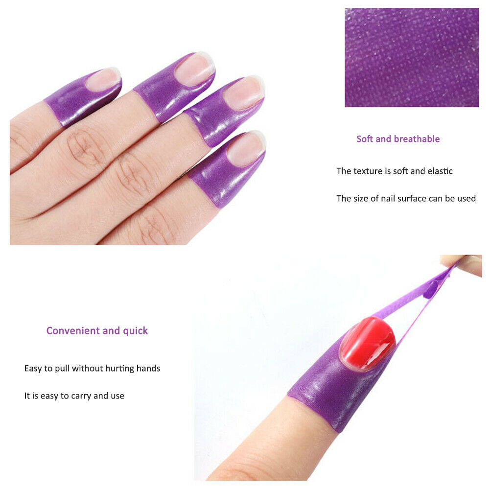 U-shape Spill-proof Nail Polish Varnish Protector Stickers Peel Tape Random @