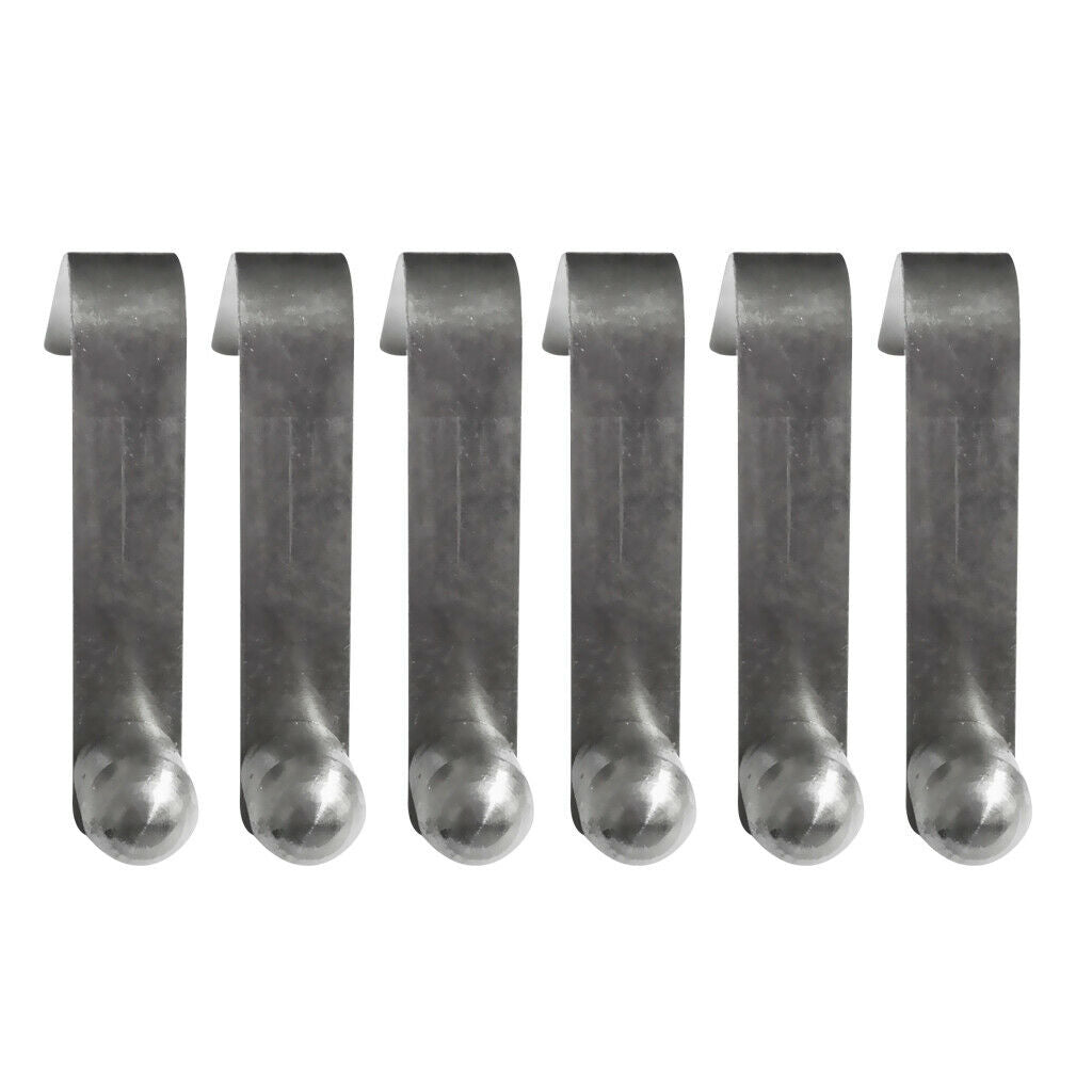 6 lot 8mm Spring Snap Clips Solid Tent Pole Clips Button Awning Accessories