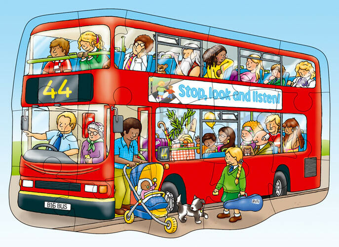 Orchard Toys 249 Big Bus Kids Childrens British Floor Jigsaw Puzzle 2 - 5 Years