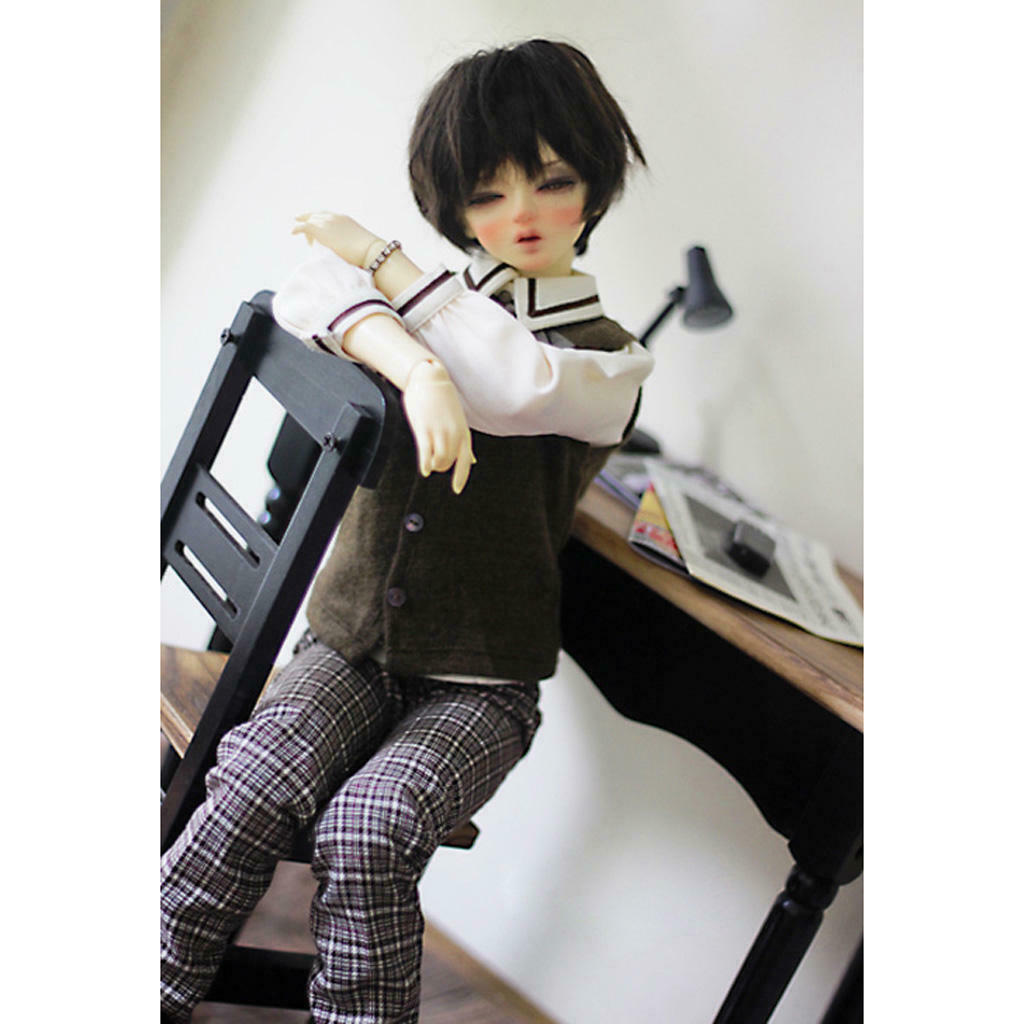 70cm BJD DIY Assembled Wood Student Desk + Chair Set 1/3 SD DOD Dollfie