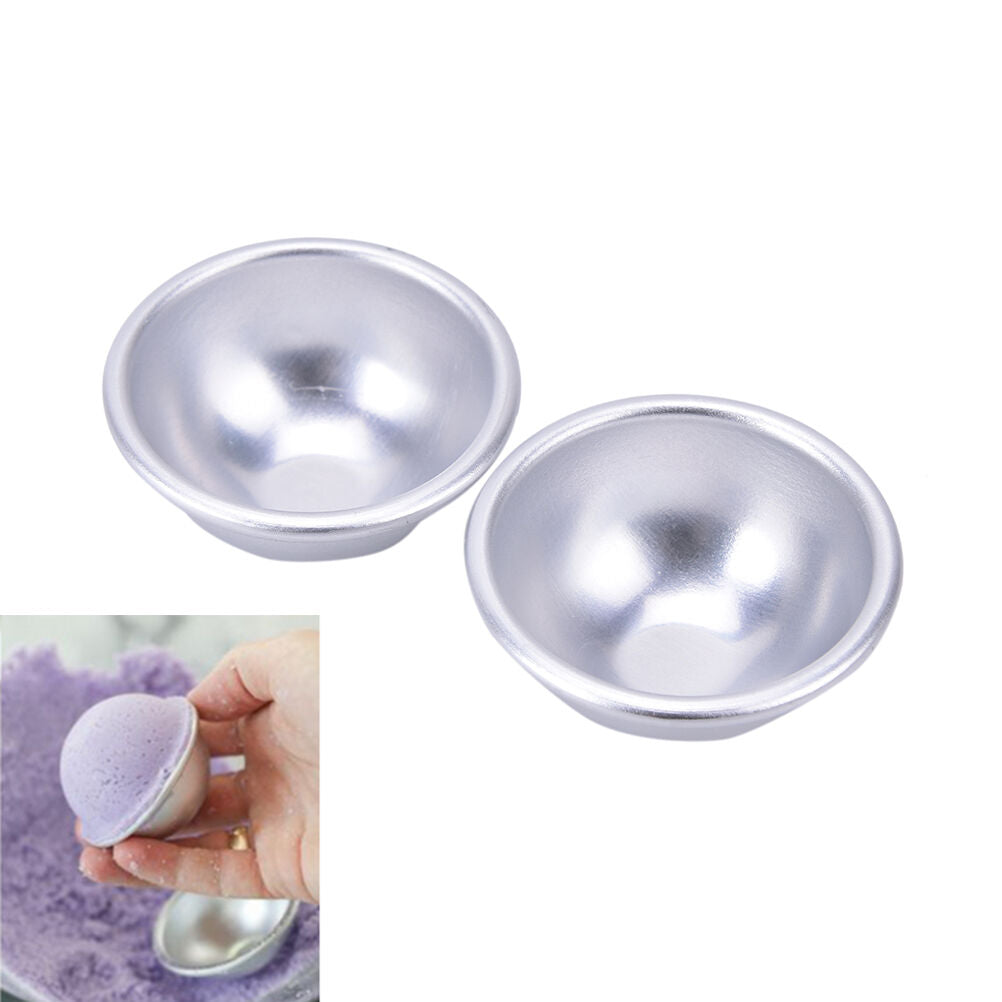 1set/2pcs aluminum bath bomb molds bath fizzy sphere round ball molds 4.5*.l8