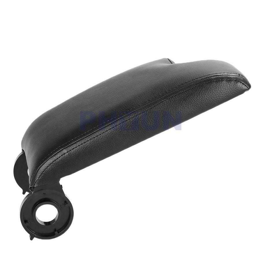 Black PU Leather Armrest Center Console Pad For BMW E46 3 Series 1999-2006