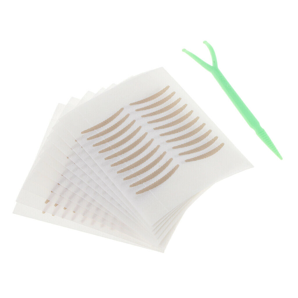 200Pcs Breathable Invisible Fiber Lace Double Eyelid Lift Strips Tape Adhesive