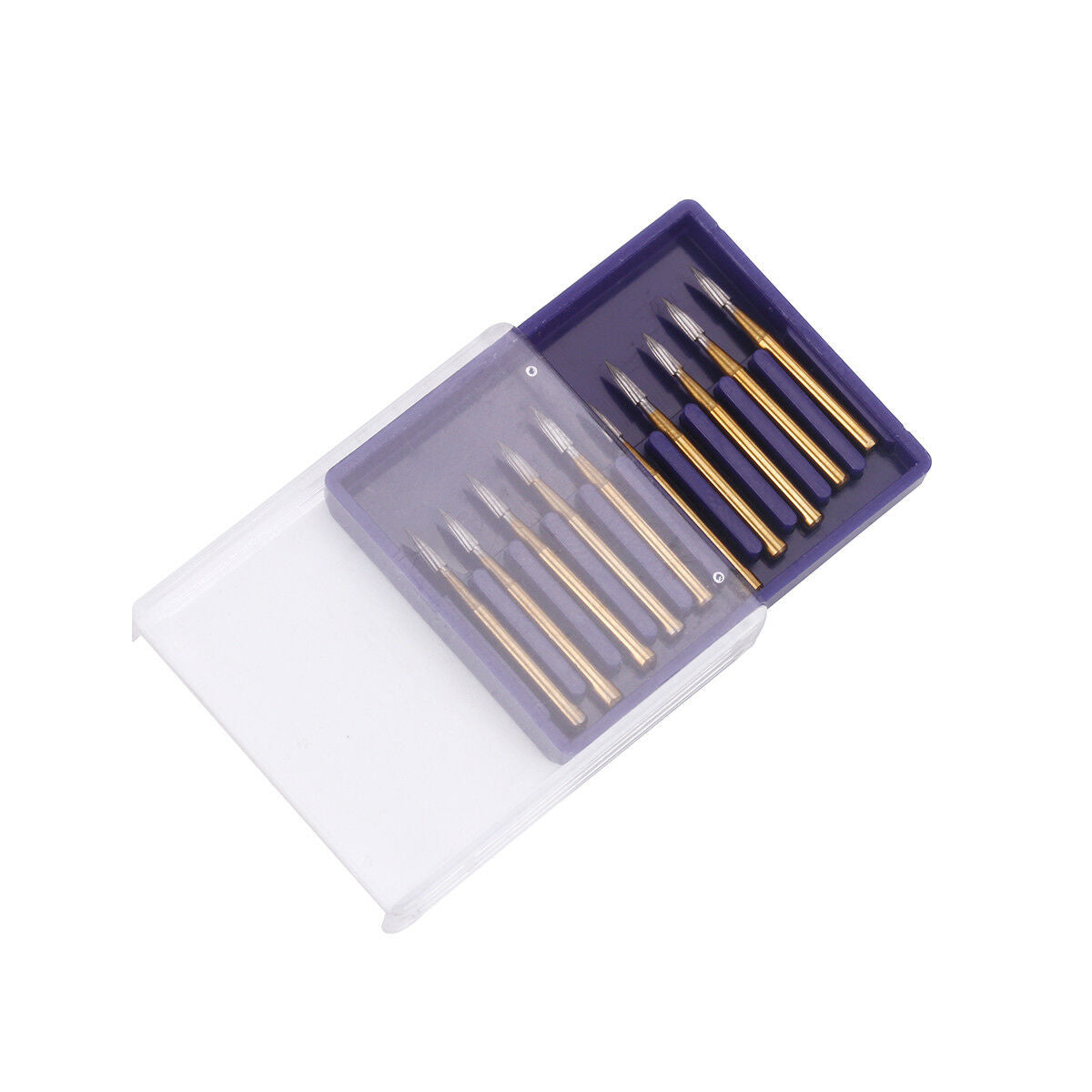 10X Dental Endodontic Tungsten Carbide Burs FG7902 Titanium Coating Needle Shape