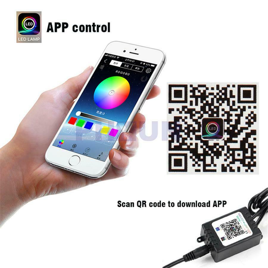 2PC 45CM LED Daytime Running Light DRL RGB Color Bluetooth Control Turning Lamp