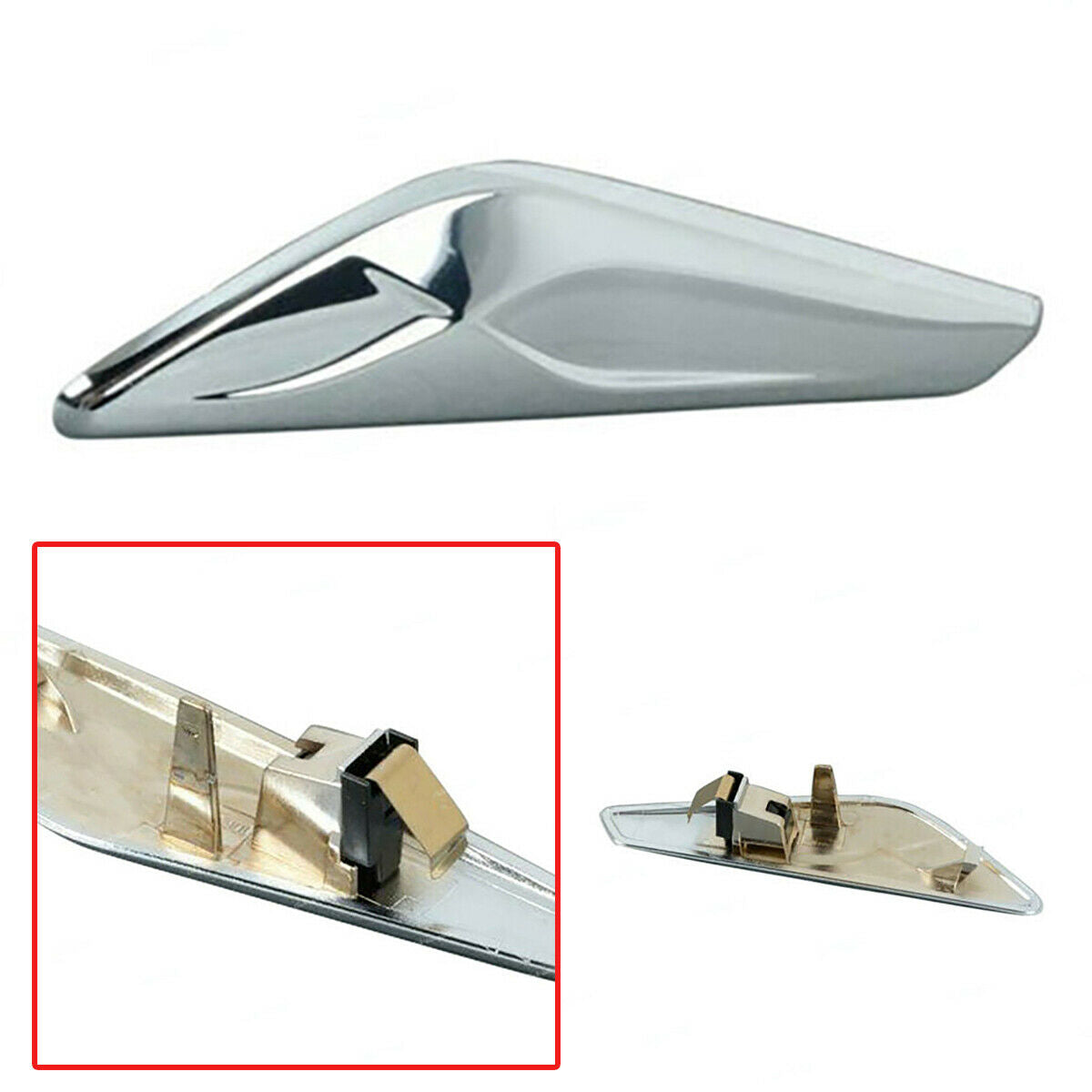 1 Piece Autocar Side Fender Chrome Trim Strip 51117338570 For BMW X3 X4 F25 F26