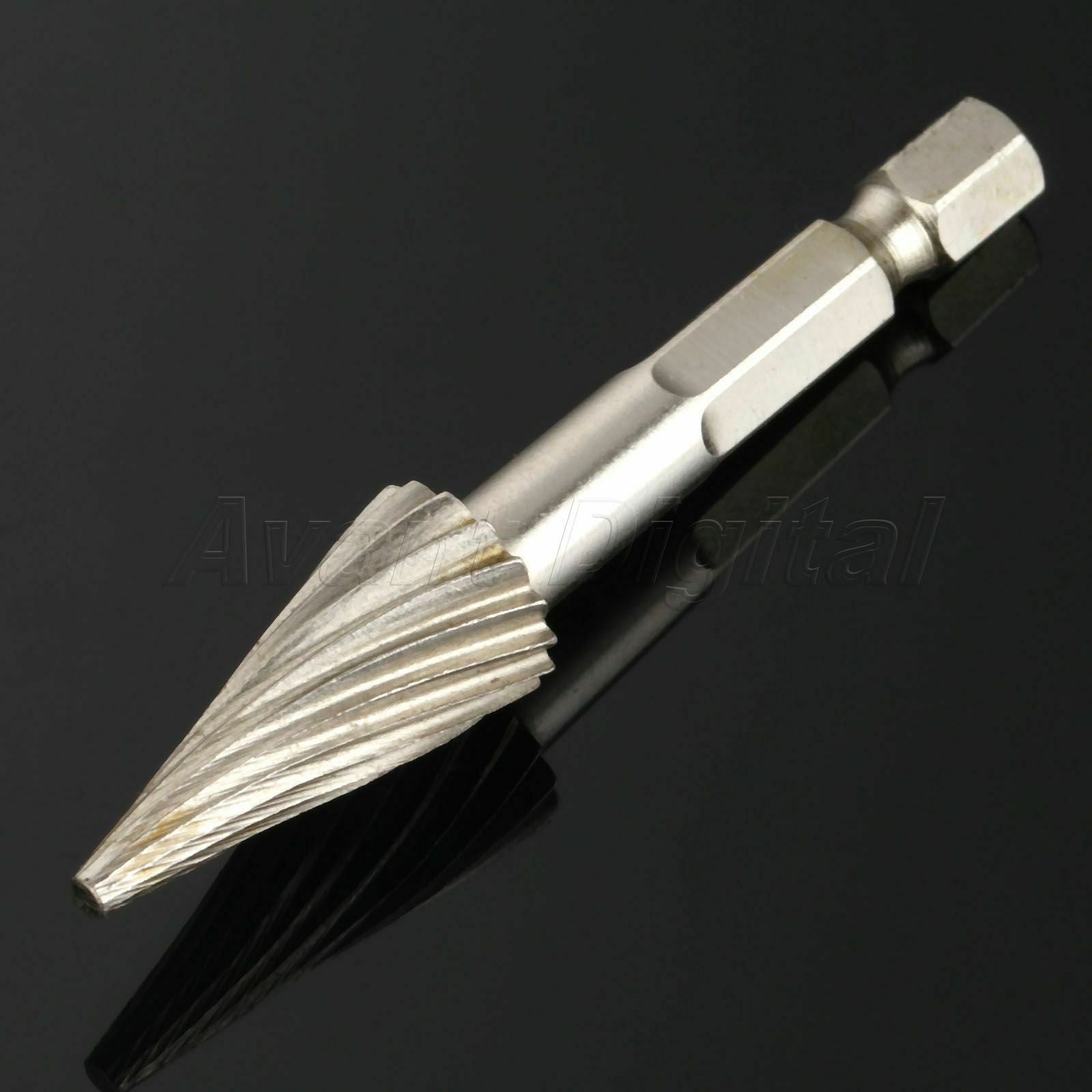 5pc 13mm Head Carbide Rotary Burr Tool Grinder Bit 6.35mm Shank Kit High Quality