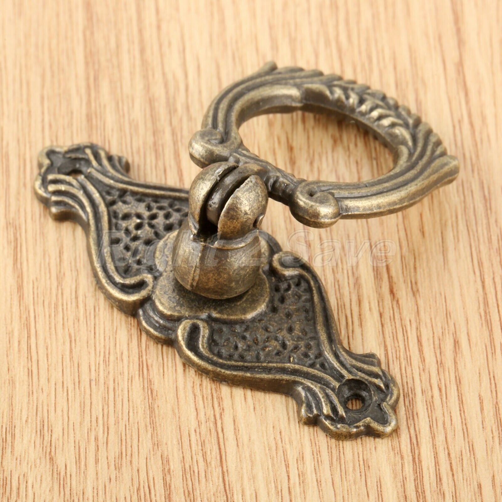 1Pc 65*48mm Retro Furniture Kitchen Cabinet Pull Handle Jewelry Chest Ring Knob