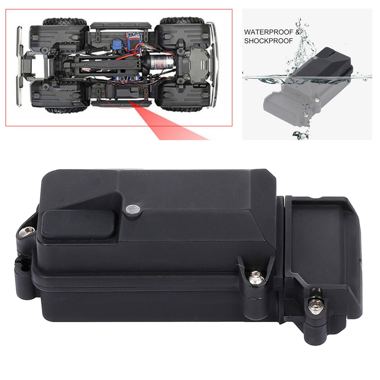 Waterproof RC Radio Receiver Box Protector for Axial SCX10 90046 1:10 RC Crawler
