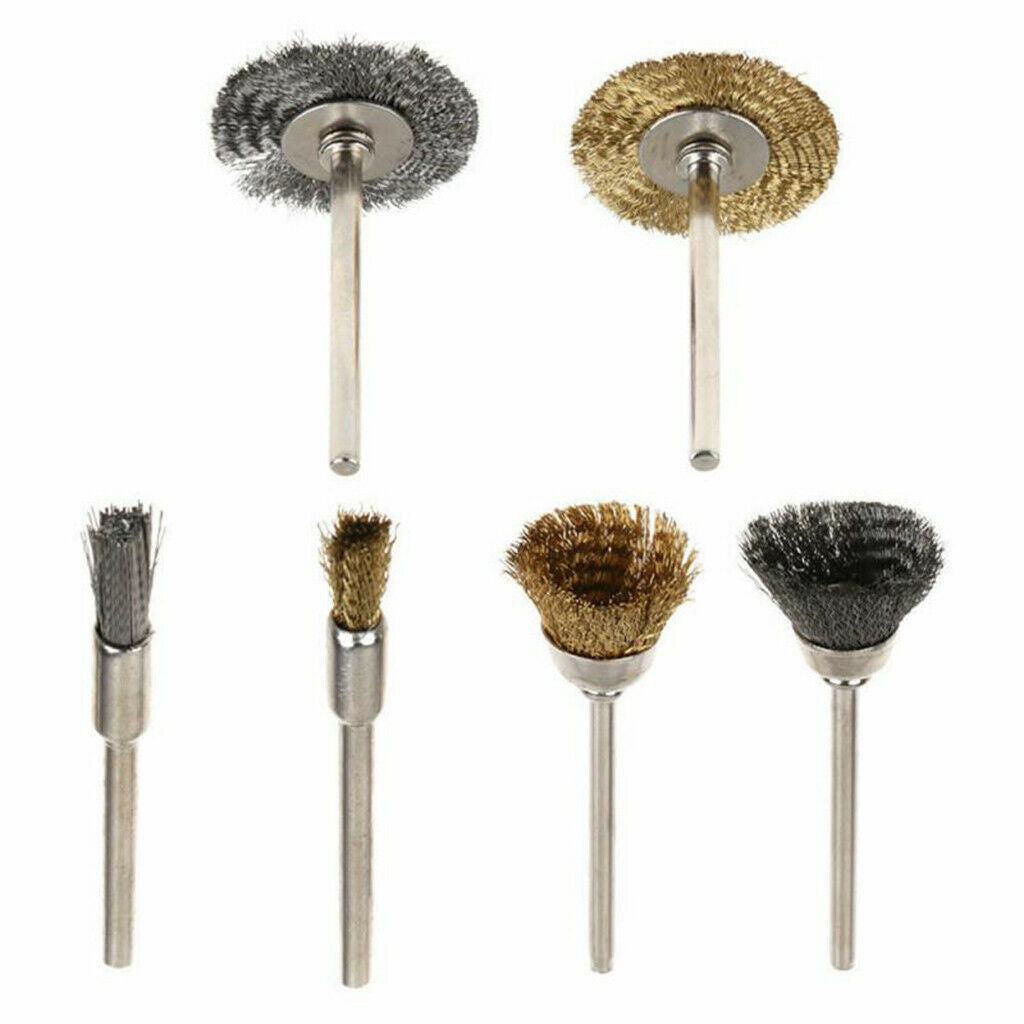 36pc Brass Wire Wheel Brush Set Kit Rotary Tool