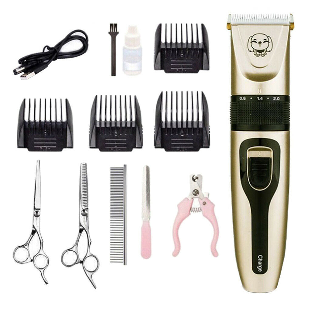Dog Hair Trimmer Clippers 1 Set Hairs Shavers With 2pcs Stainless Scissor