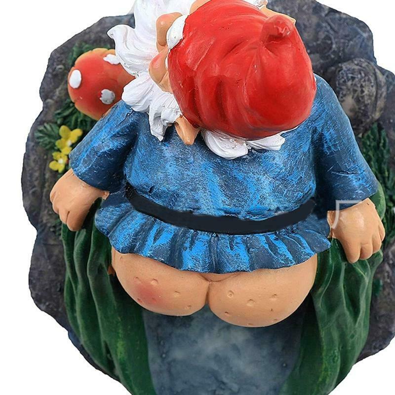 Bare Buttocks Garden Gnome Statue Hand-Painted Swedish Tomte Yard Decorations