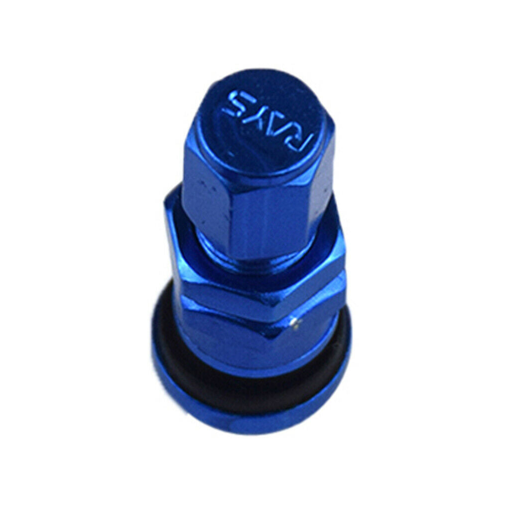 4x Blue Aluminum Auto Car Tubeless Wheel Tire Valve Stems Adapter
