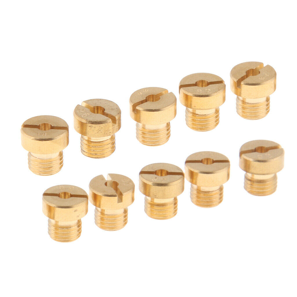 10 Pieces 74-92 Hexagon Injector Nozzle Carburetor Main Jet Set Motorcycle
