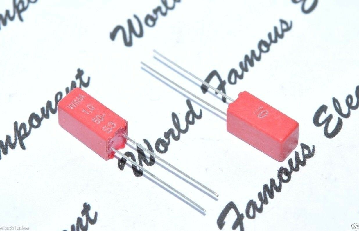 5pcs - WIMA MKS02 1uF (1µF) 50V 10% pitch:2.5mm Capacitor MKS0B041000F00KSSD
