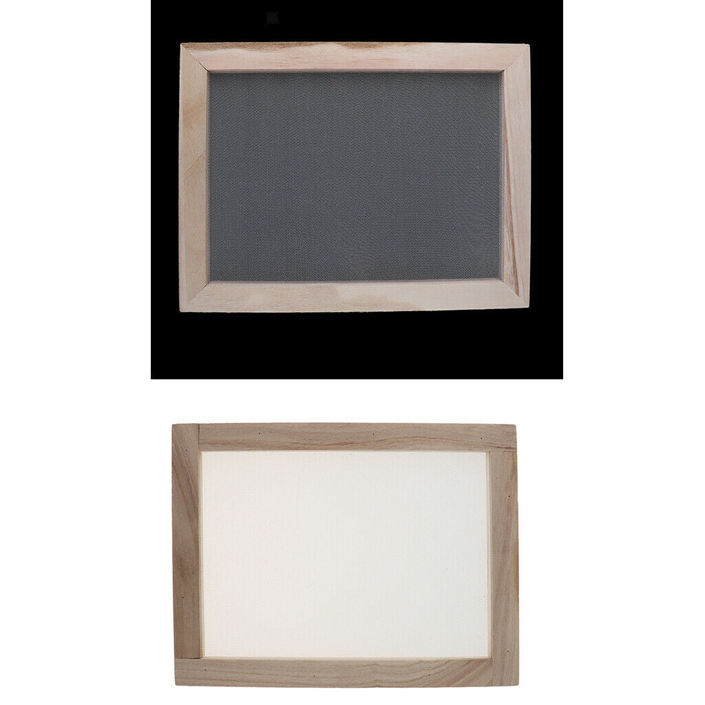 2x Ancient Paper Making Method Wooden Paper Making Papermaking Moulds 19x25cm