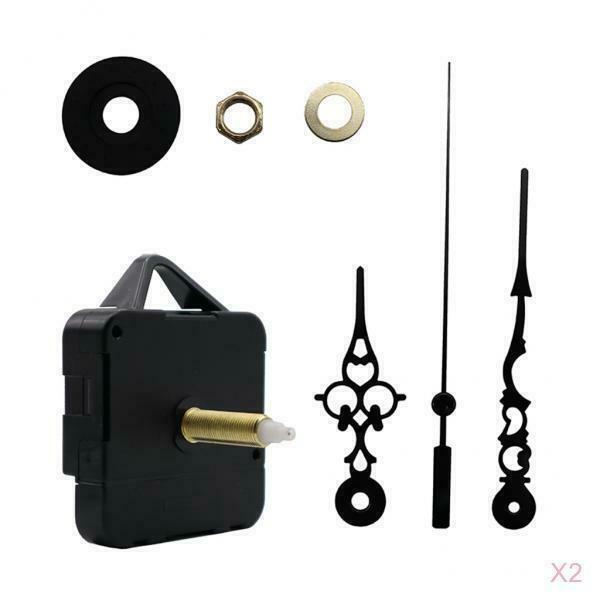 2 Sets of Quartz Wall Clock Movement Mechanism Repair Parts Replacement Kit