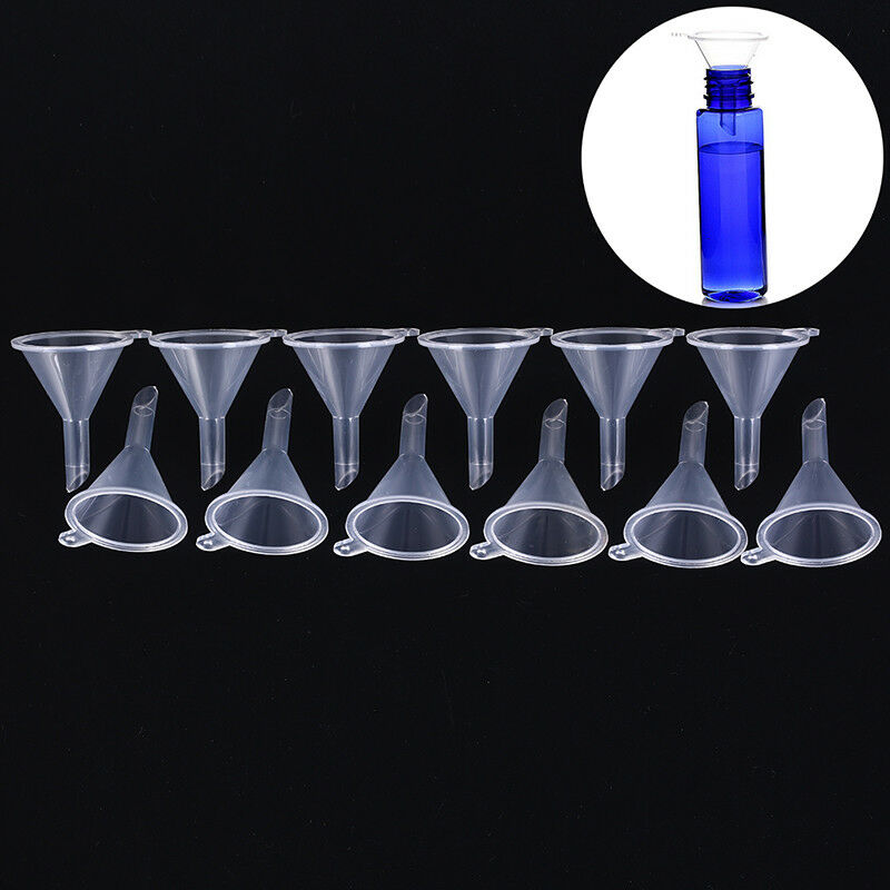 12pcs clear plastic funnels for empty bottle filling perfumes essential oi.l8