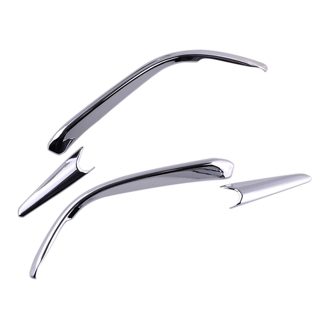 Car Chrome Front Fog Light Lamp Eyelid Eyebrow Trim Fit For Mazda 3 Axela