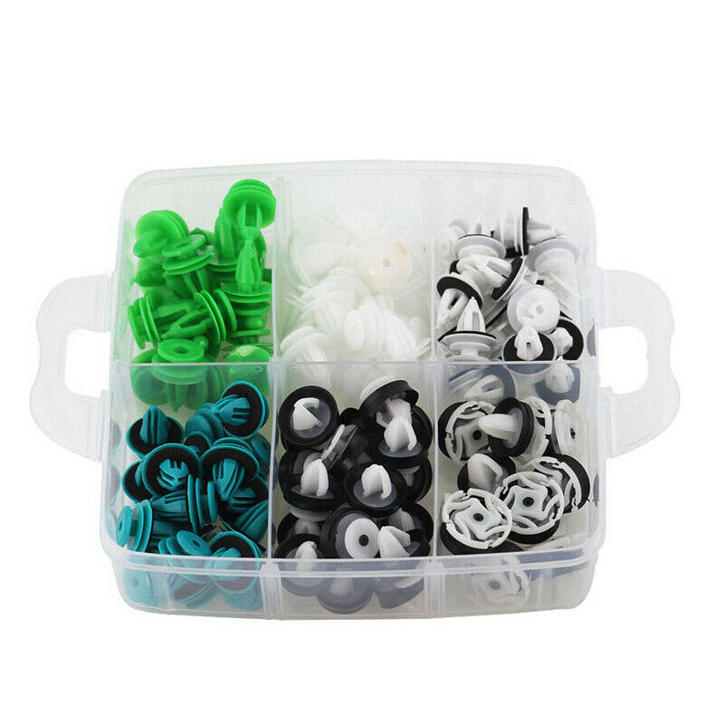 620PCS 24Sizes Plastic Auto Fasteners Car Bumper Fender Repair Parts Clip Solid
