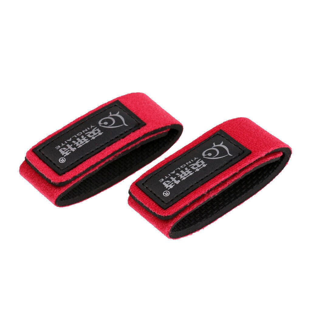 2x Fishing Rod Belts Stretchy Wrap Bands Straps Ties Pack Pole Holders Red