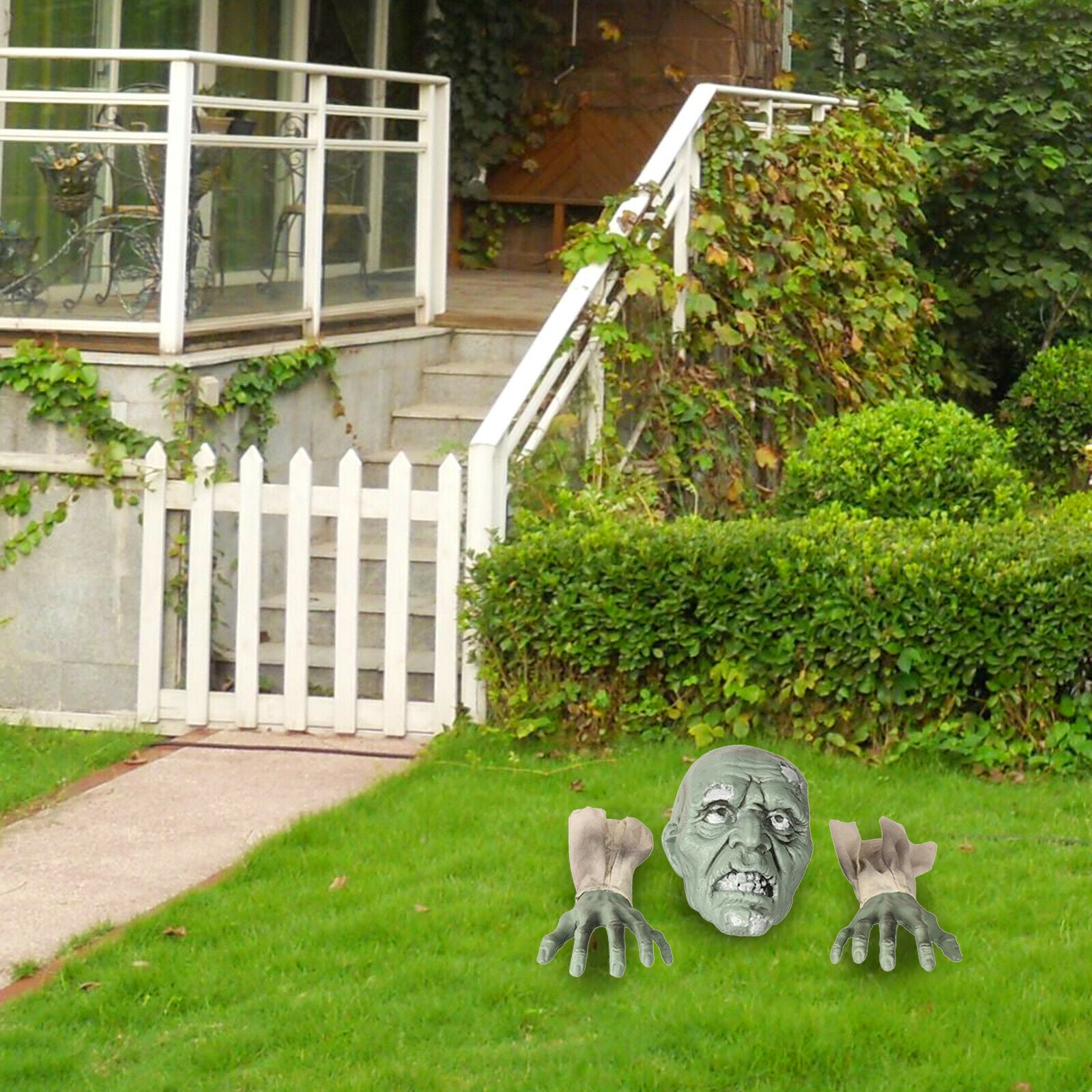 3pcs Horrible Lawn Zombie Decoration Garden Ornament Decor Realistic Statue