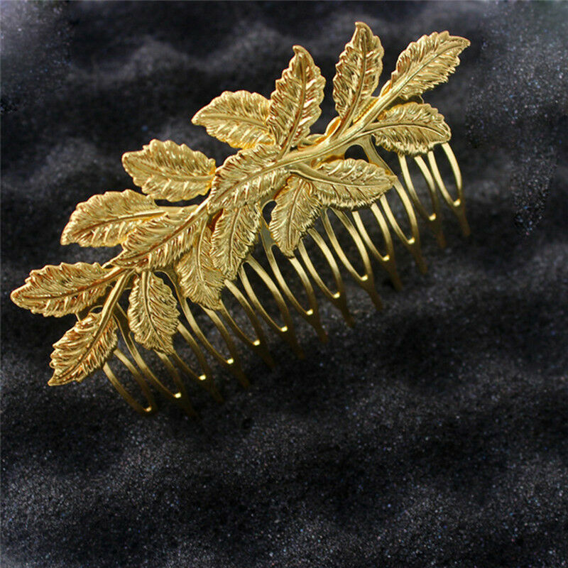 1x Women Hair Clips Hair Comb Hairpin Alloy Leaves Elegant Headband  Hot .l8