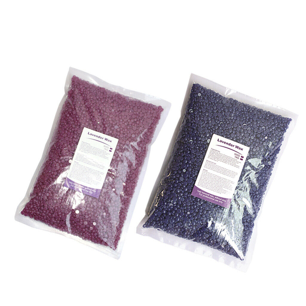 2Bags 1000g Hair Removal Wax Bean Depilatory Waxing Full-Body Facial Armpit Leg
