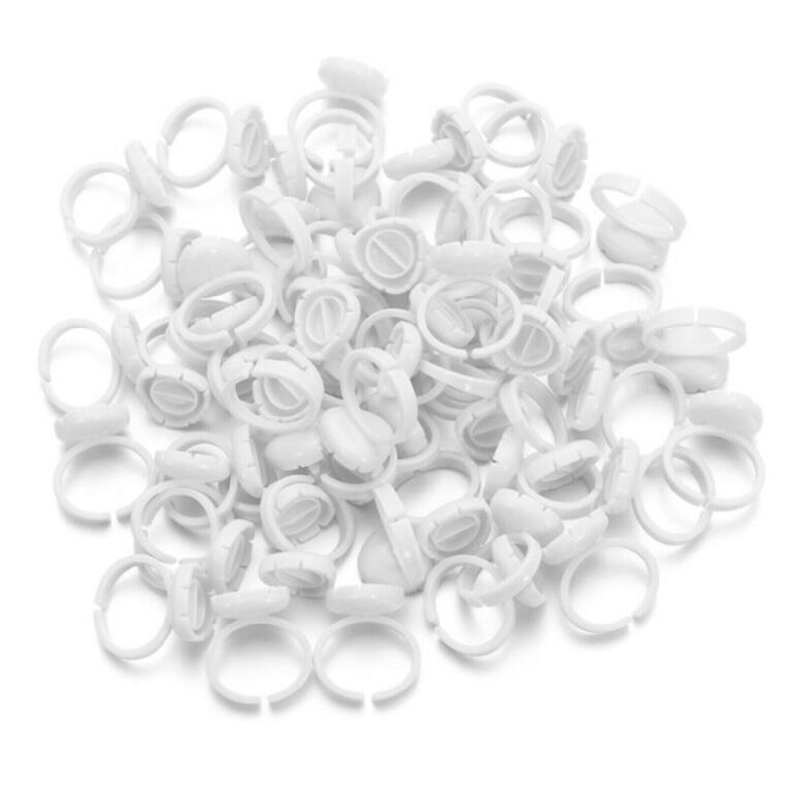 Eyelash Extension Rings Lash Glue Cup Glue Rings Makeup Supplies Tools White