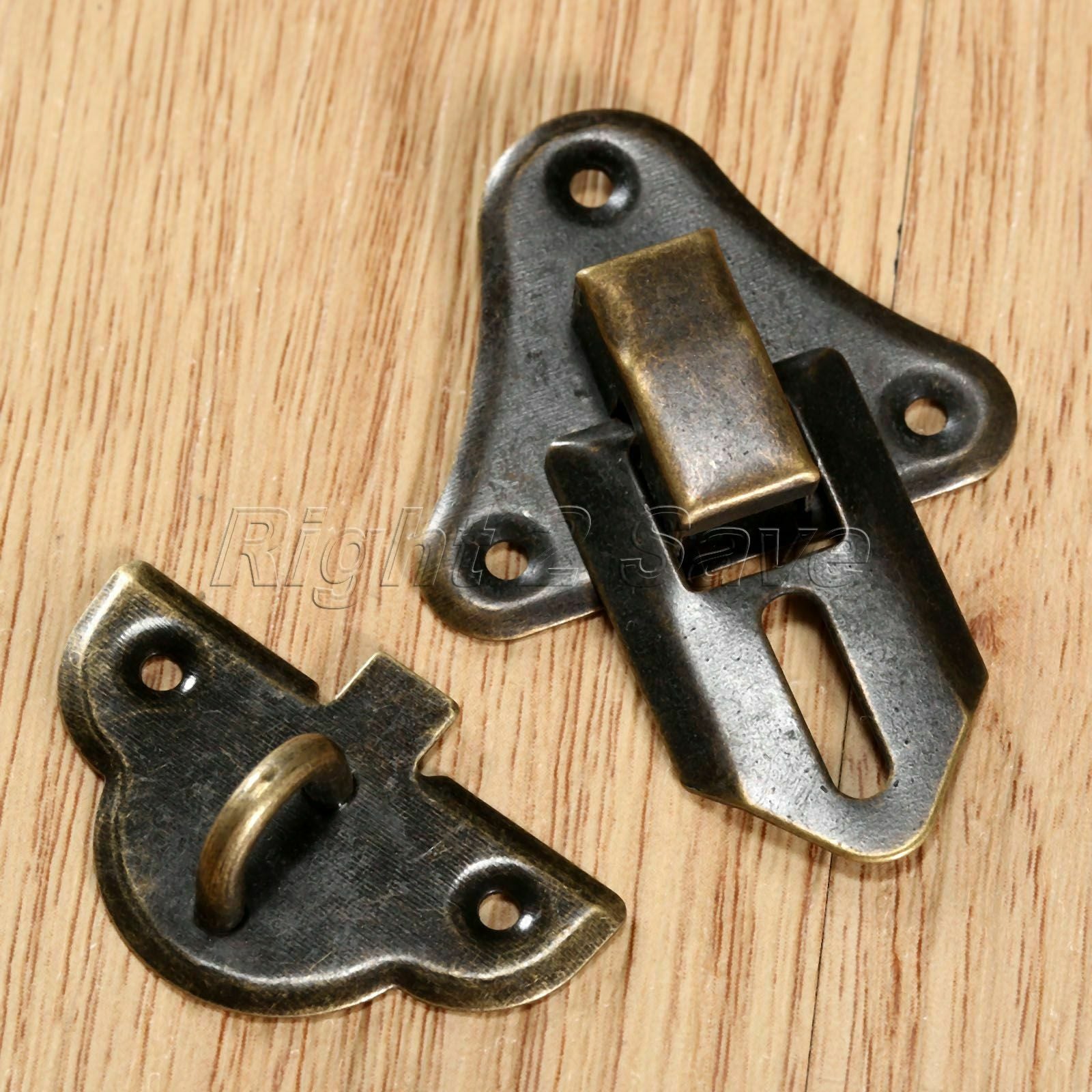 Jewelry Box Decorative Box Latch Hasp Wood Gift Chest Suitcase Lockable Clasp