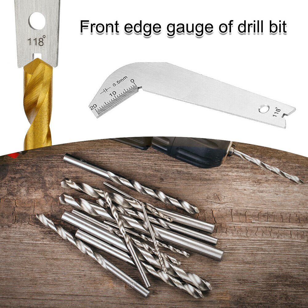 118 Degree Twist Drill Bits Angle Gage Grinding Center Gauge Sharpening Tool LIN
