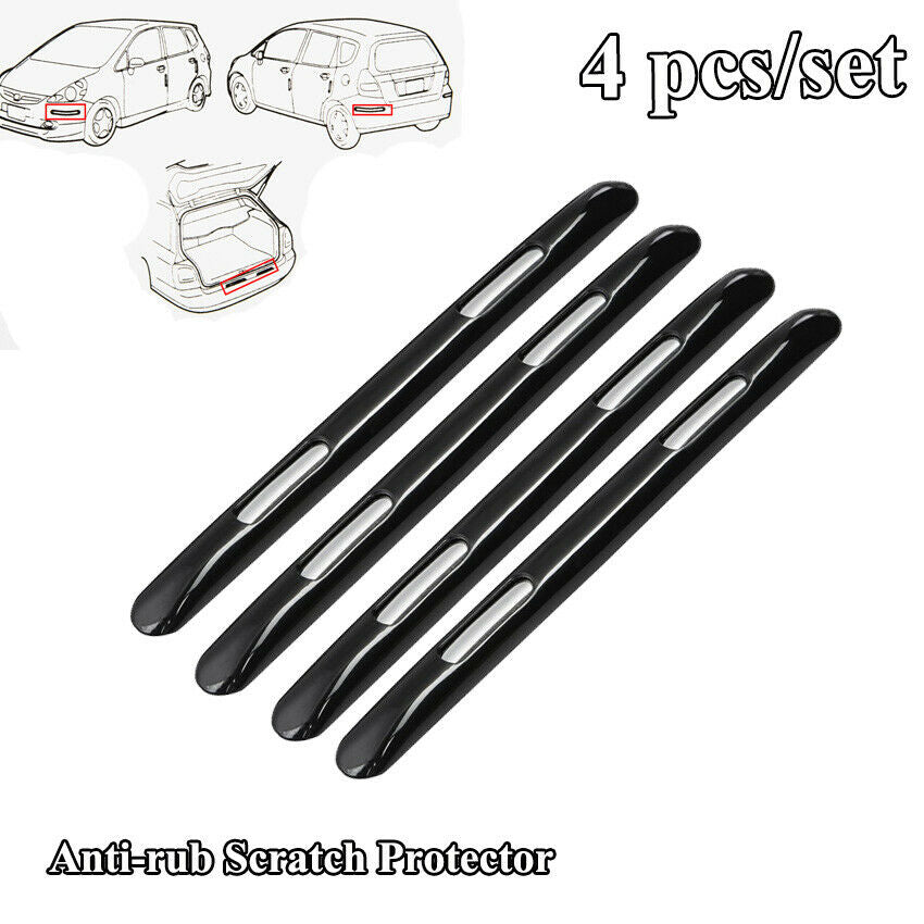 4X 18cm Black Car Door Edge Scratch Anti-collision Protector Strip Universal Fit