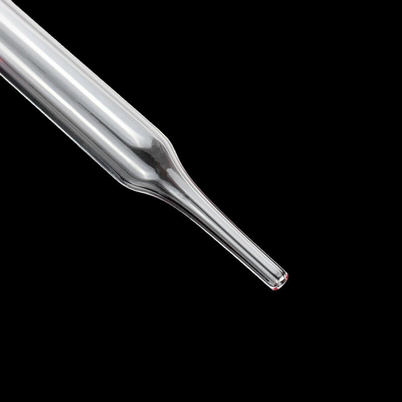 10Pcs 10ml 12cmGlass Pipette MedicineLaboratory Dropper Red RubberHead Pip.l8