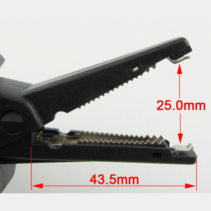 2pcs Long Jaw Safety Alligator Clip to 4mm Banana Female Insulated Test Clip
