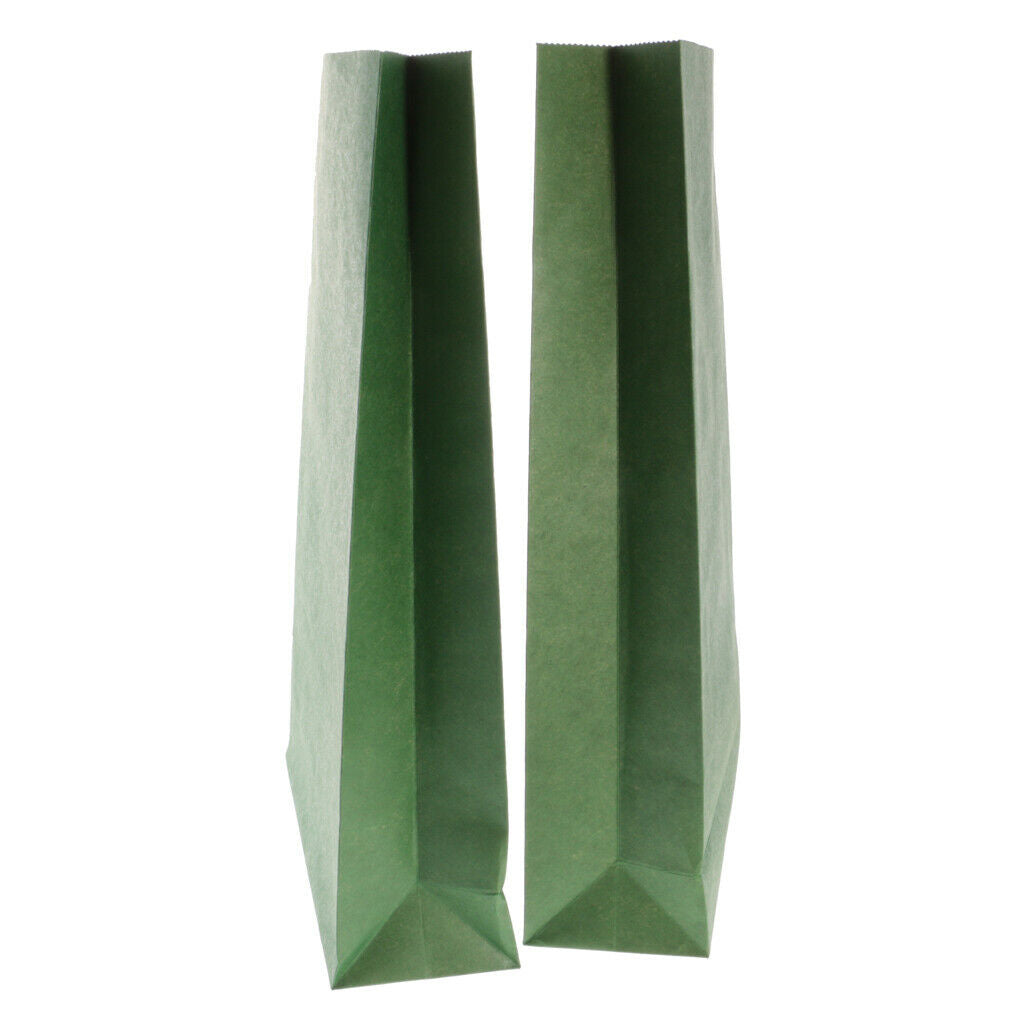 10x Kraft Paper Block Bottom Paper Candy Buffet Flat Notion Treat Bags L Dark