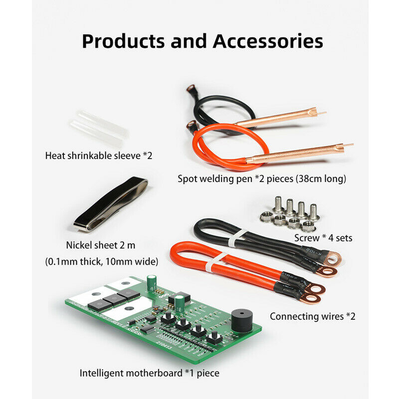 Handheld Portable 12V Battery Spot Welder Welding Pen with Connection Wire Kit