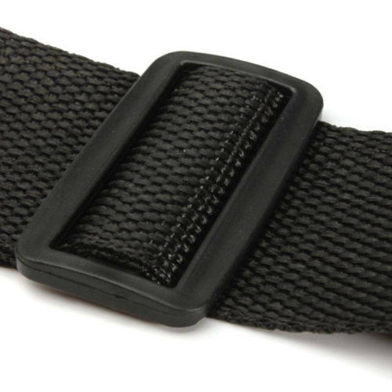 Black Adjustable Soft Leather Thick Strap for Electric Acoustic Guitar Bass