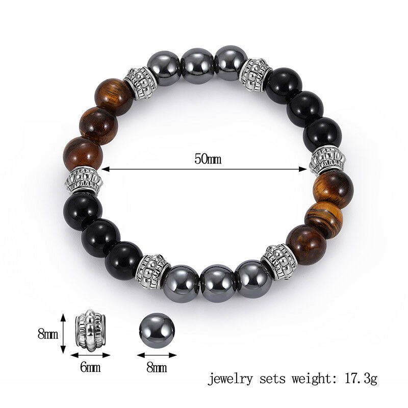 black matte stone tiger eye excellent jewelry matte agate energy stone brace Tt