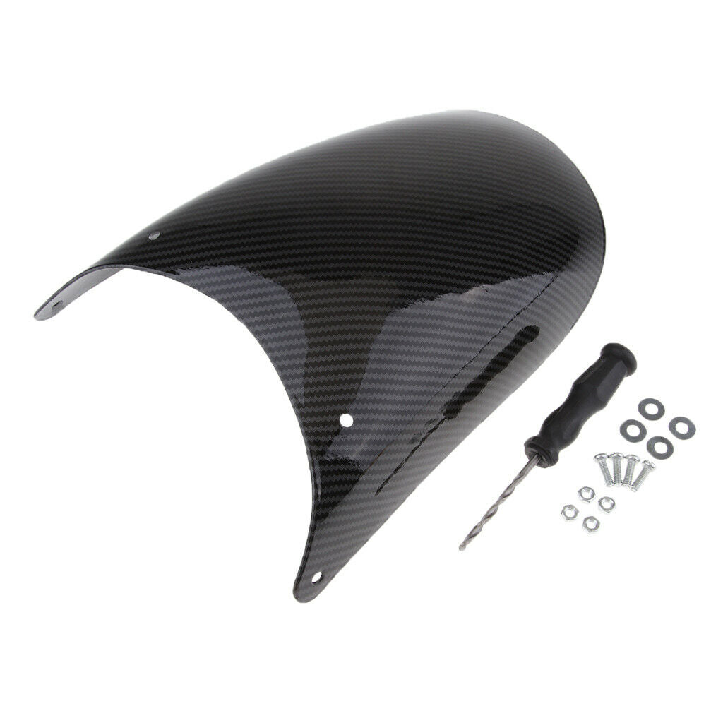 Carbon Fiber Motorcycle Front Fender Extension Extender - Universal Motorbike