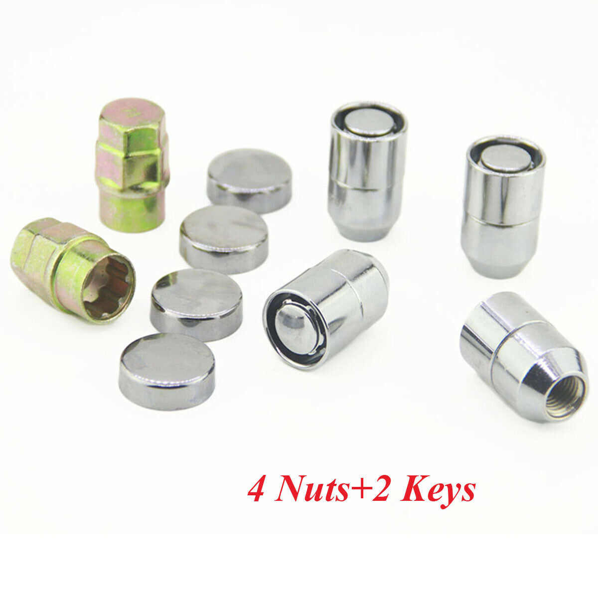 M12 x 1.50 Wheel Anti-Theft Locks  Tyre Screws With 2 Keys For Mazada Chevrolet