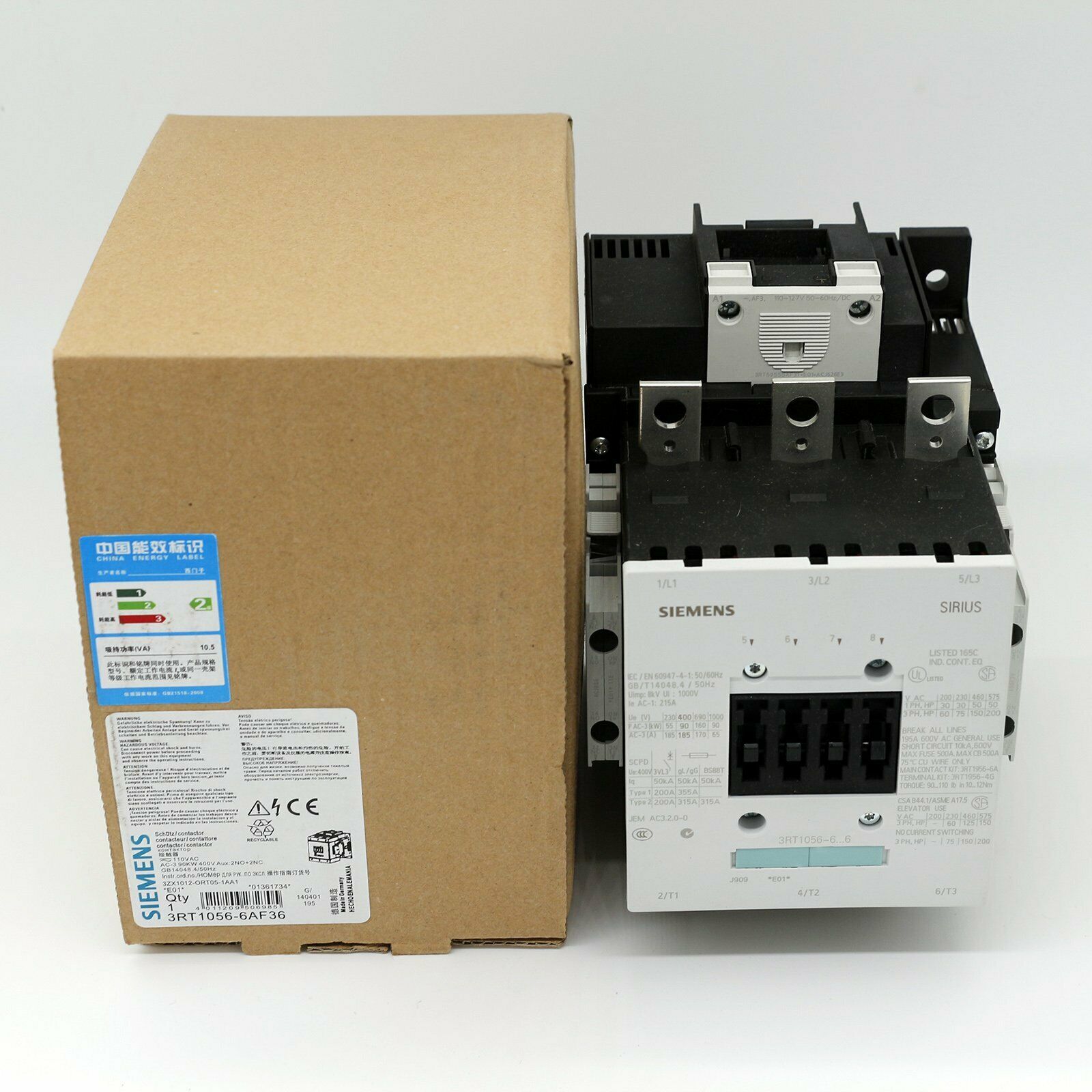 New Siemens Contactor 3RT1056-6AF36 3RT10566AF36 One year warranty