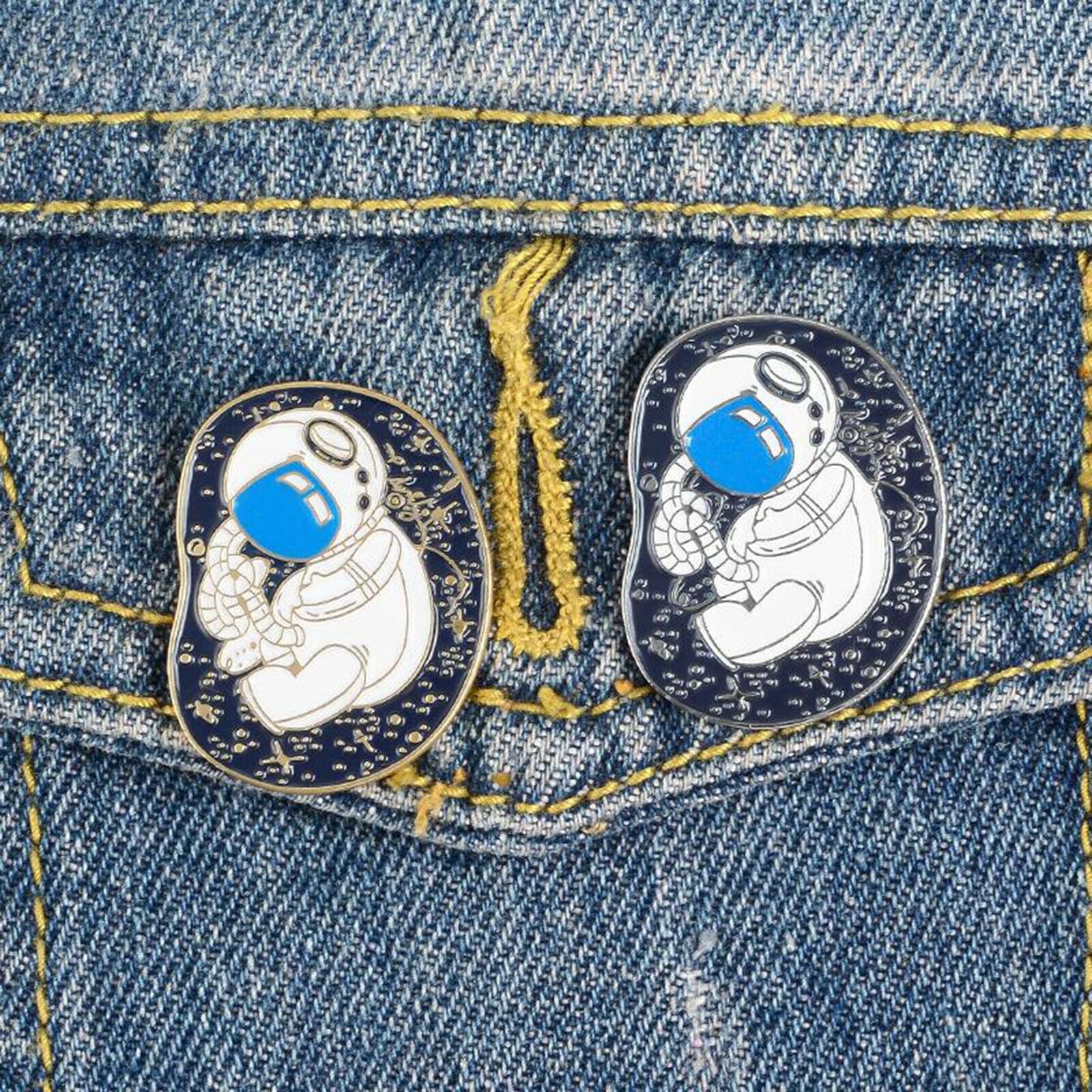 Pack of 6 Astronaut Enamel Pins Brooch Badge Jewelry Gift Decoration DIY
