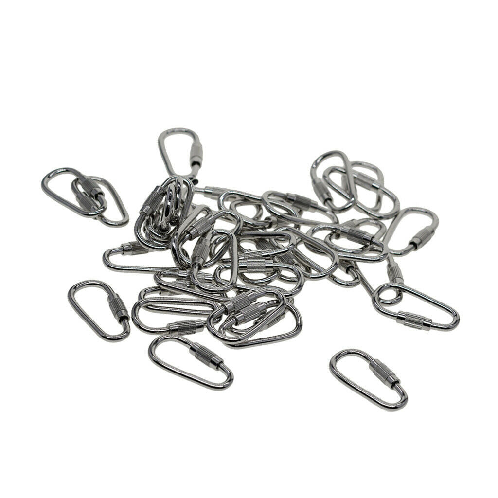 50x small steel carabiner screw carabiner carabiner carabiner clips for