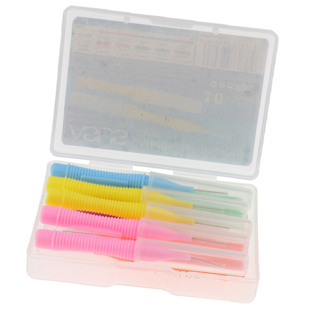 Pack of 10 Interdental Brush Oral Care Cleaner Floss Plaque Removal Tools,For