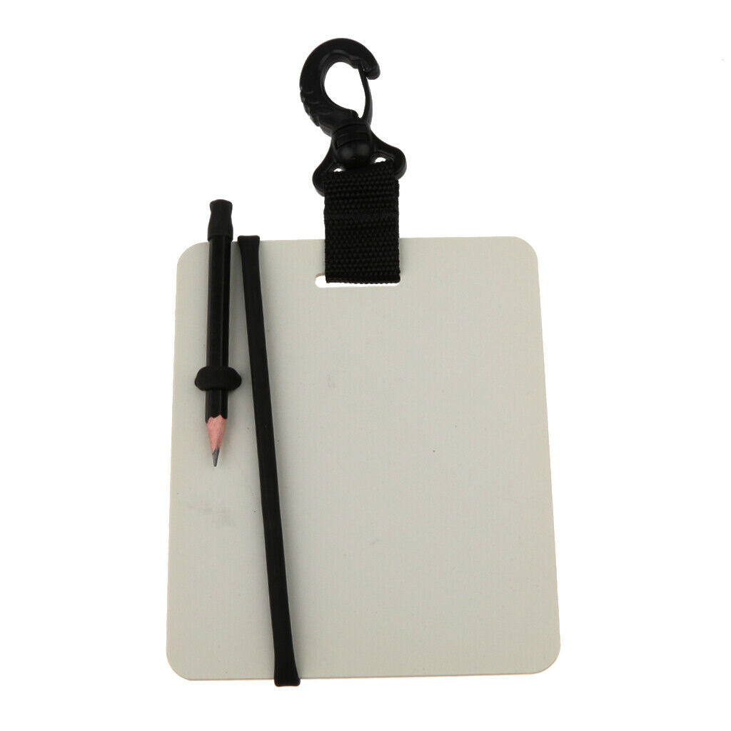 15.4x12.7cm underwater writing board with rotating clip and pencil for taking