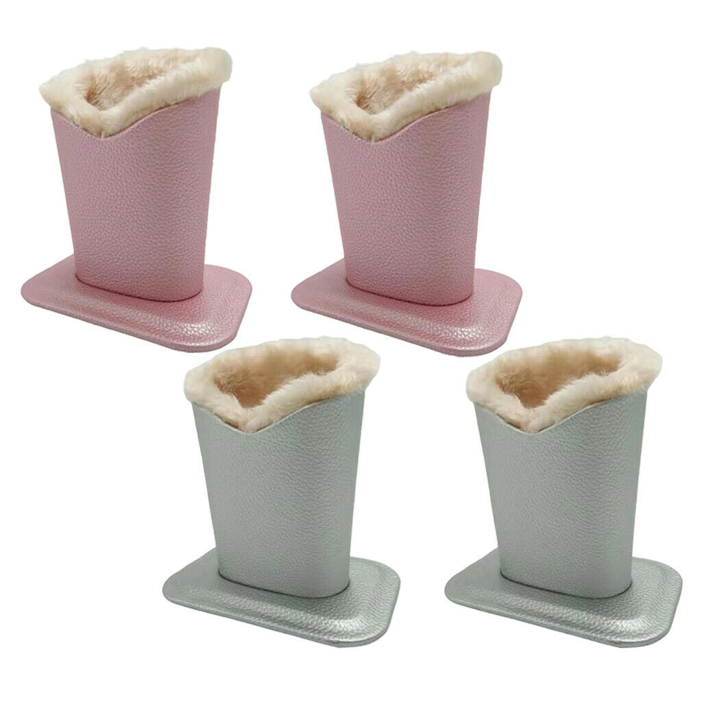 4Pcs Modern Upright Soft Plush Lined Eyeglasses Holder Sunglasses Pen Holder
