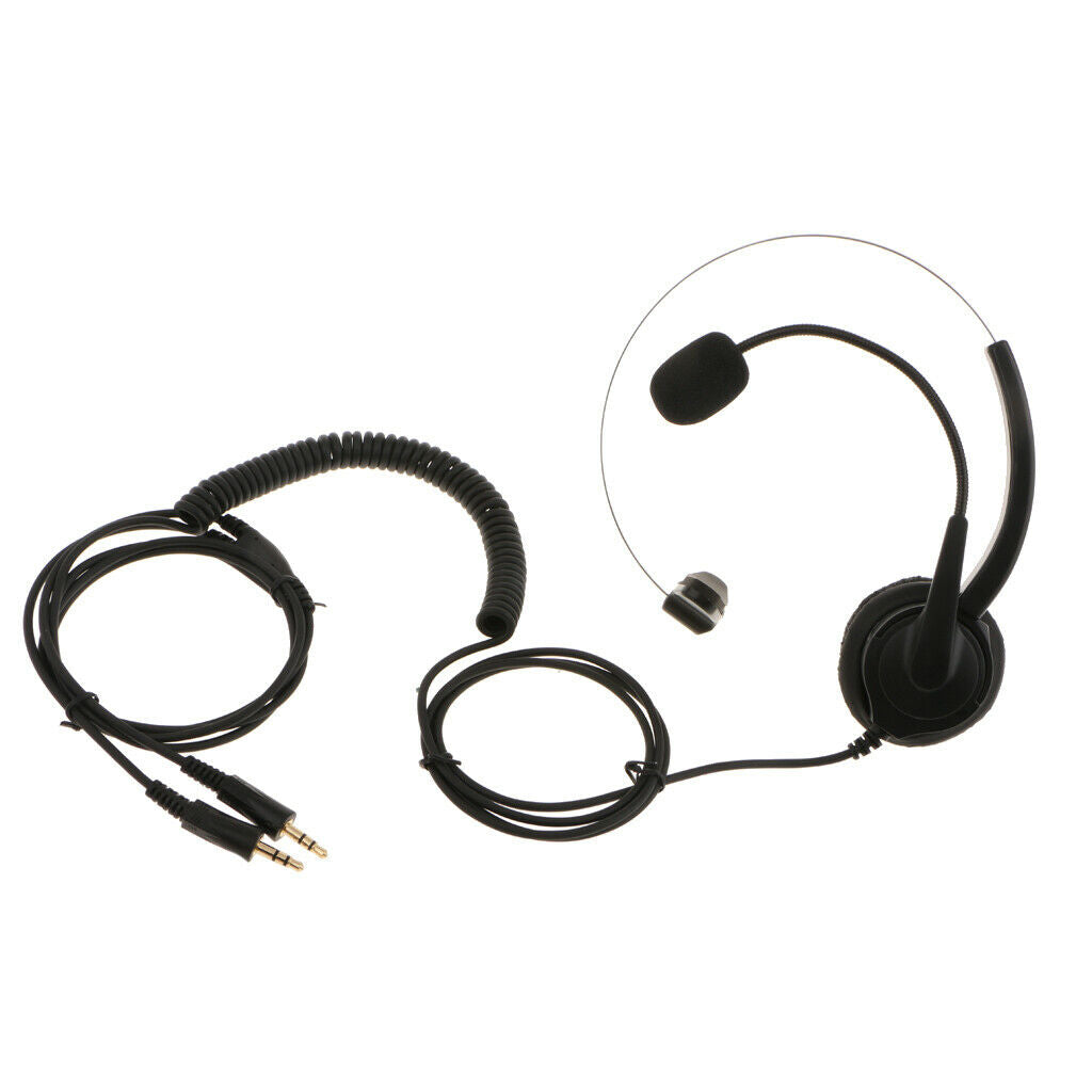 2.5mm Call Center Noise Cancelling Headset Headphones for Desk Telephone