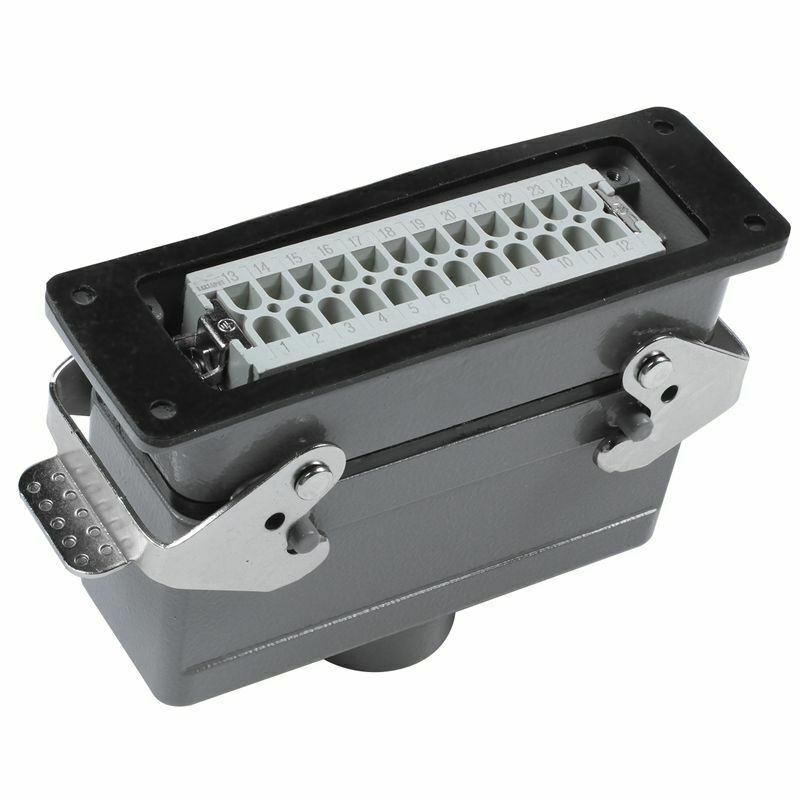 Rectangular H24B-He-024-1 Heavy Duty Connectors Power 24 Pin Core 16A 500V ScrG3